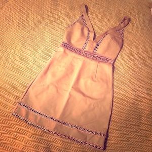 Free People Mini Dress with Crochet Trim